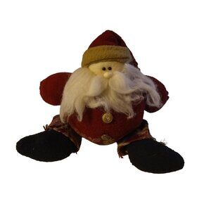MELISSA ANN PLUSH/BEANBAG PLUSH SITTING SANTA TAPESTRY DECORATION CB2
